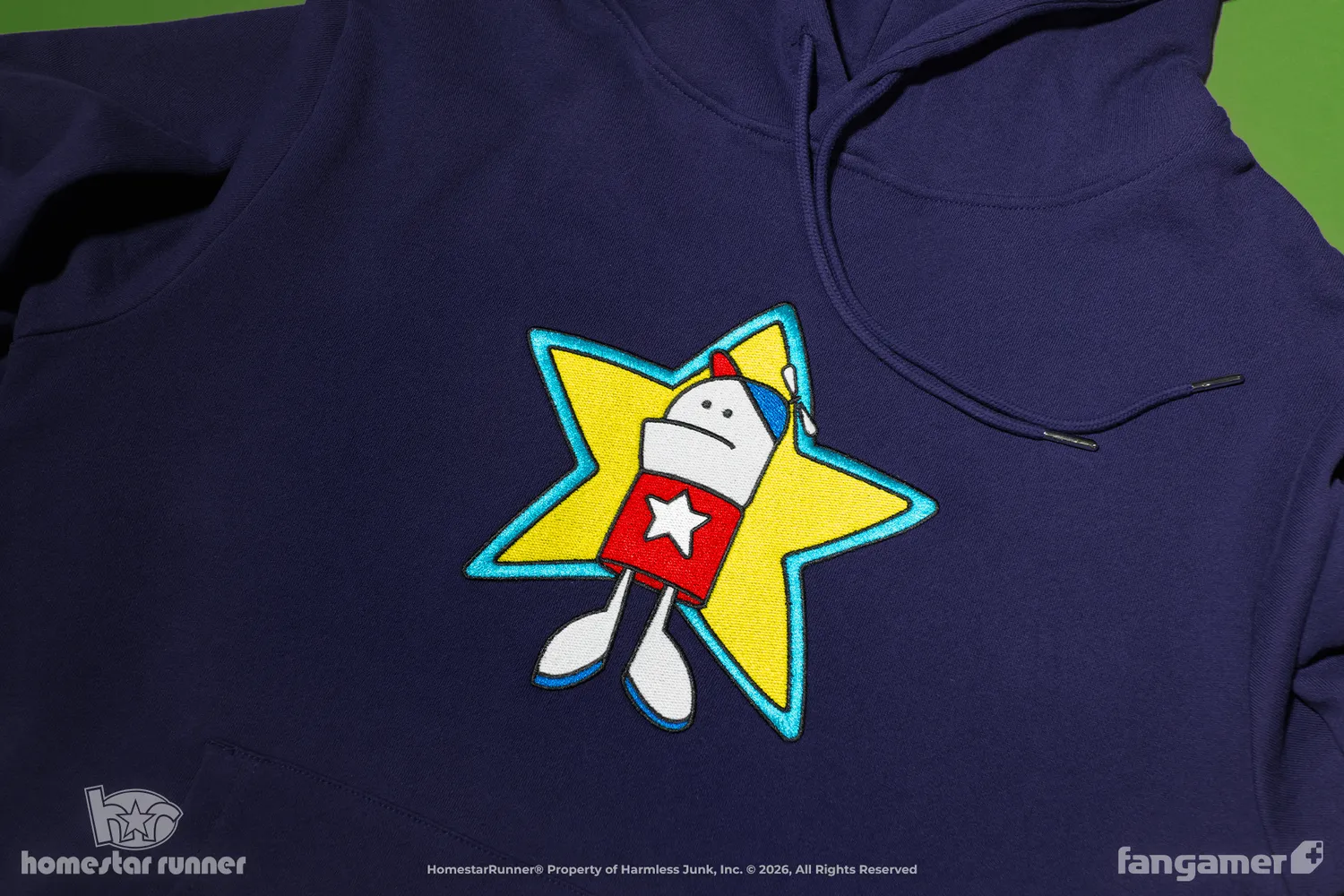 Homestar Runner Embwoidered Hoodie Kapuzenpullover