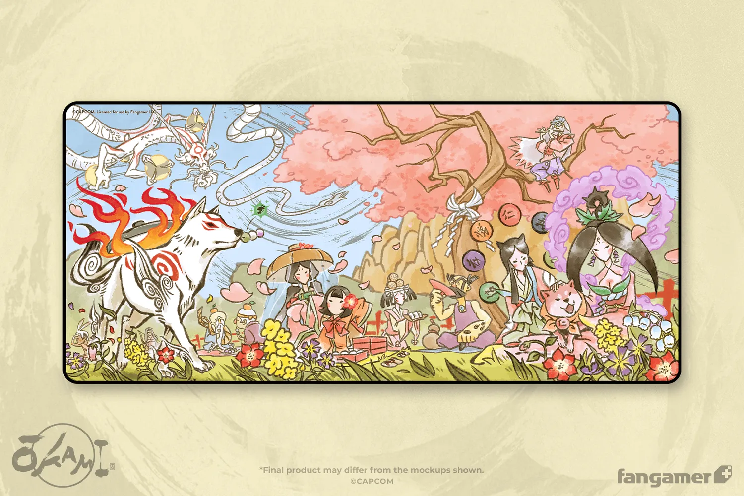 Fangamer Hanami in the Village Ōkami Deskmat 89 × 41 cm