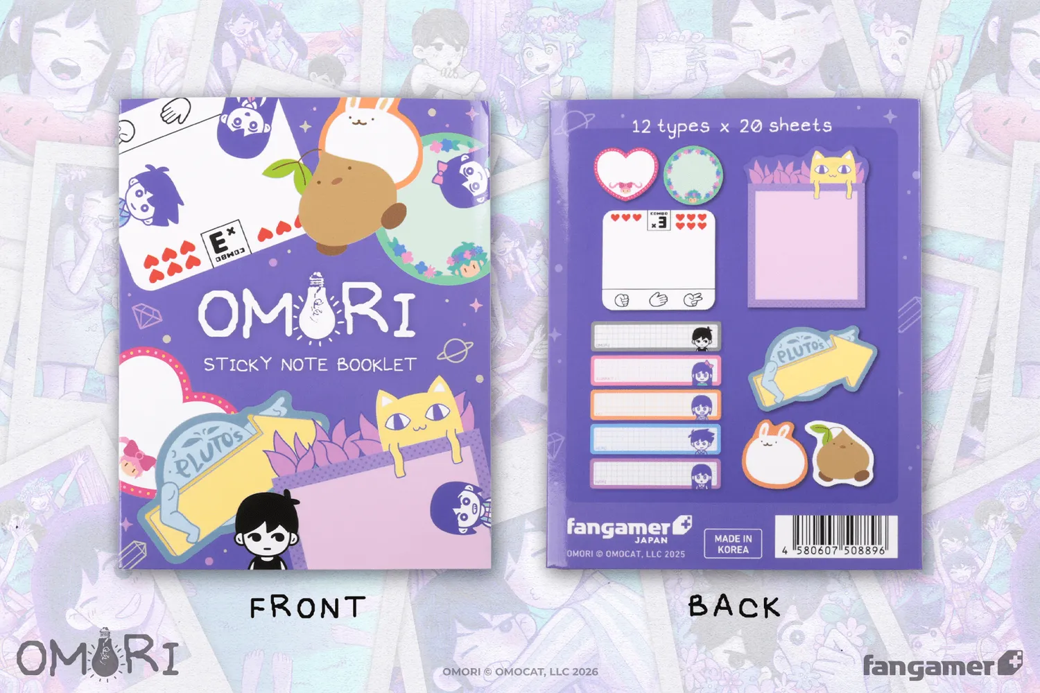 Fangamer OMORI Sticky Note Booklet Haftnotizen 12 Motive