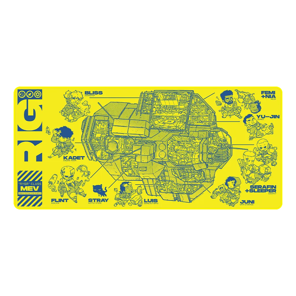 Fangamer Rig Cross-Section Desk Mat Mauspad 89 × 41 cm