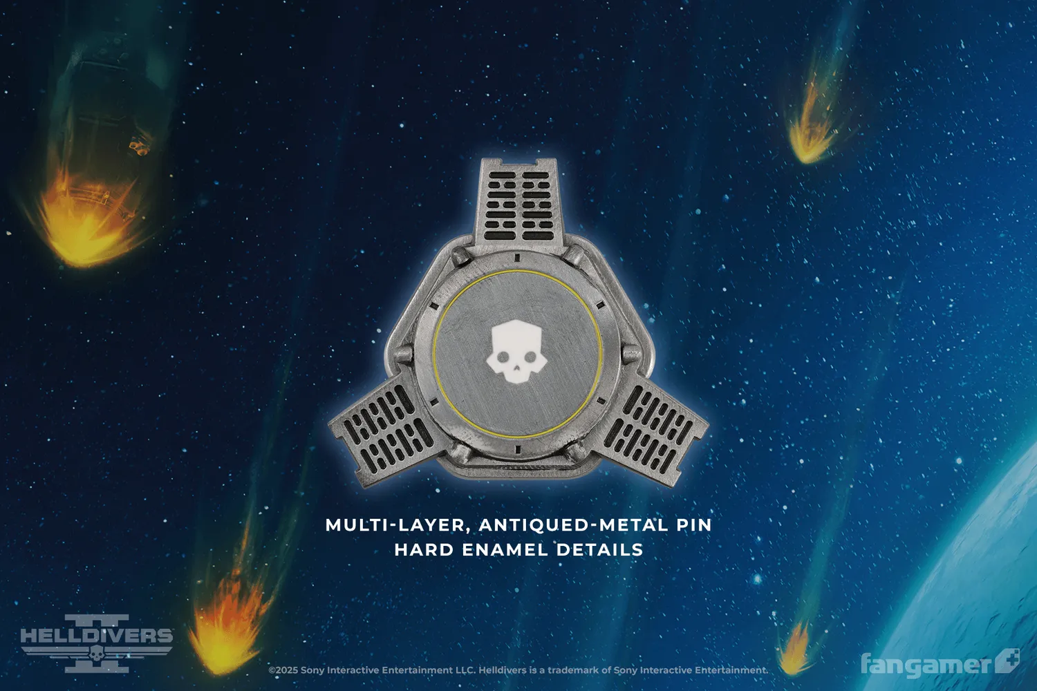 Fangamer Helldivers 2 Hellpod Pin Anstecker Antik-Metall