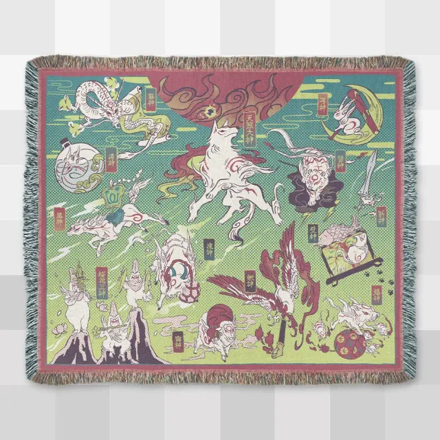 Fangamer Okami Amaterasu Decke 152x127 cm Webstoff
