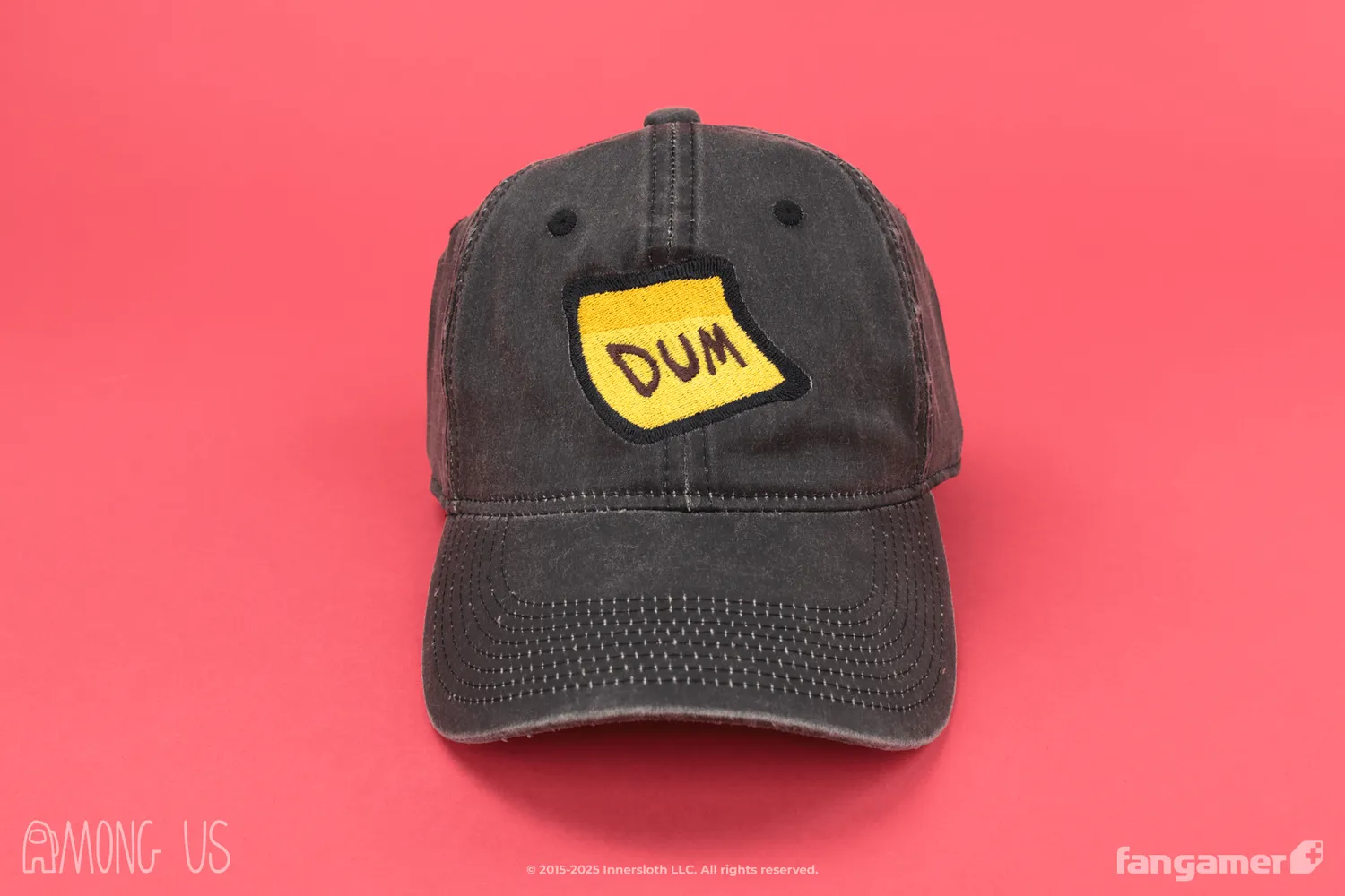 Fangamer Among Us DUM Cap Cap washed Black Stickerei