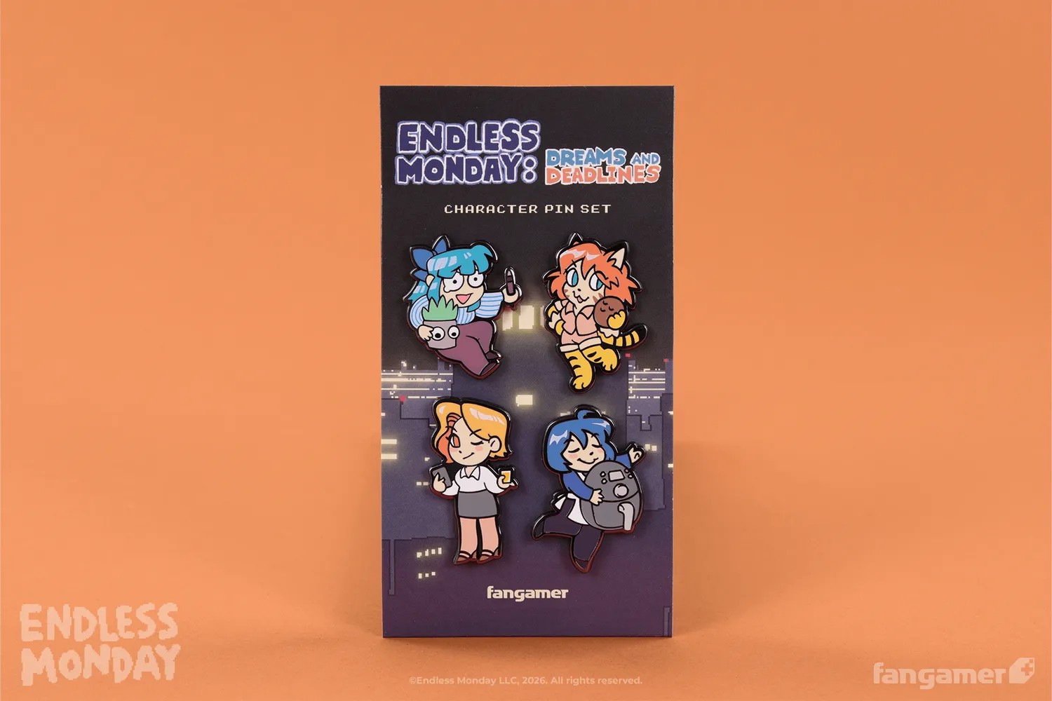 Fangamer Endless Monday: Dreams and Deadlines Character Pin Set Emaille