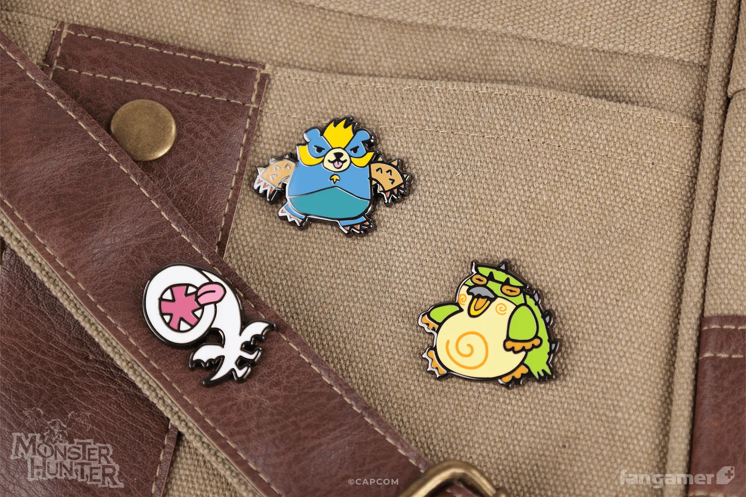 Fangamer Monster Hunter Wonk Monster Pin-Set 3 Pins Emaille