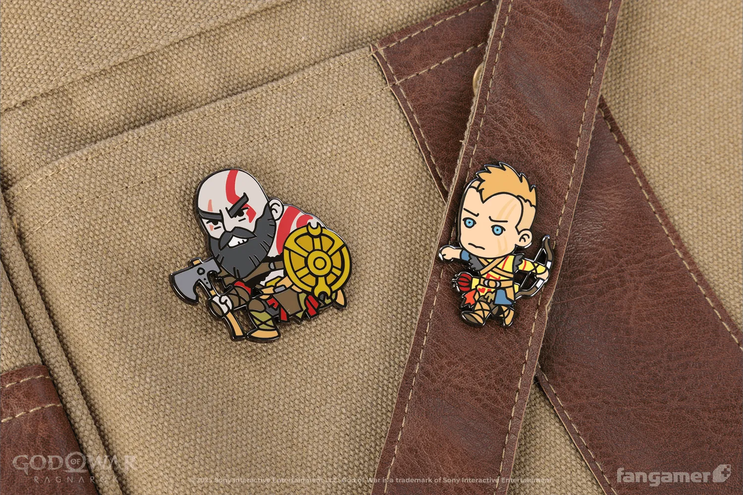 Fangamer God of War Kratos and Atreus Chibi Pin Set