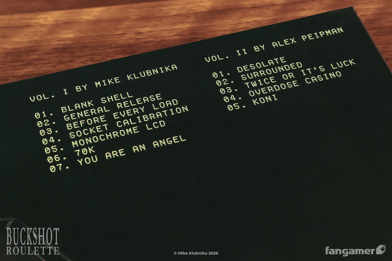 Fangamer Buckshot Roulette Vinyl Soundtrack Schallplatte