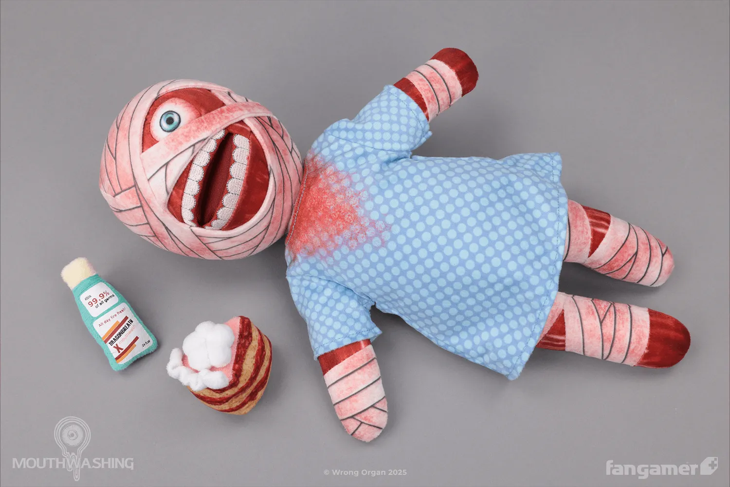Fangamer Mouthwashing Curly Plüschtier 25 cm