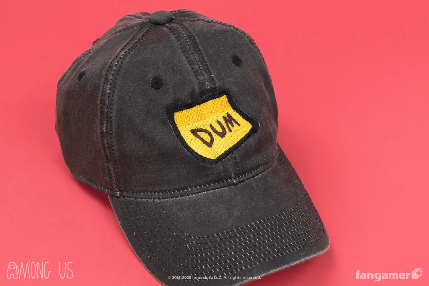 Fangamer Among Us DUM Cap Cap washed Black Stickerei