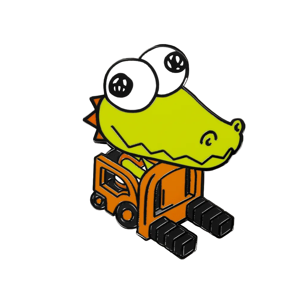 Fangamer Crashout Crew Dillygent Driver Pin, Emaille