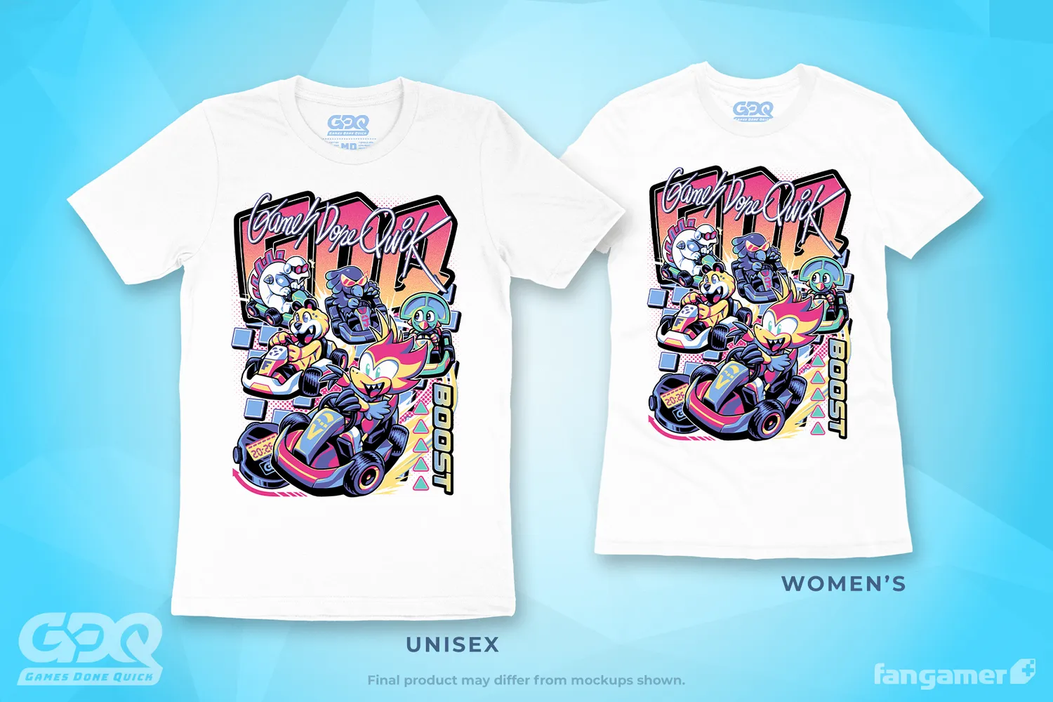 Fangamer Super Mascot Racers Games Done Quick T-Shirt