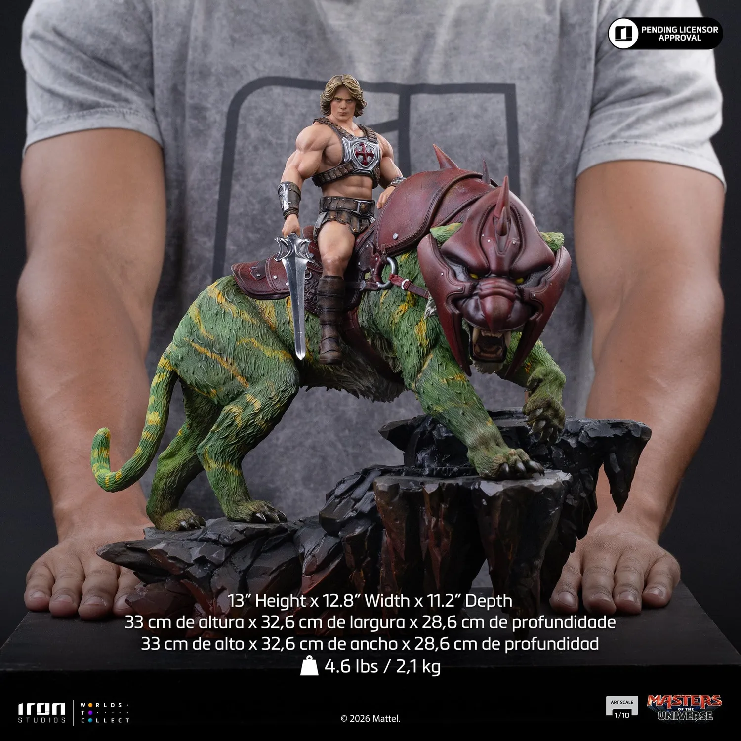 Iron Studios Masters He-Man Battle Cat Statue 33cm
