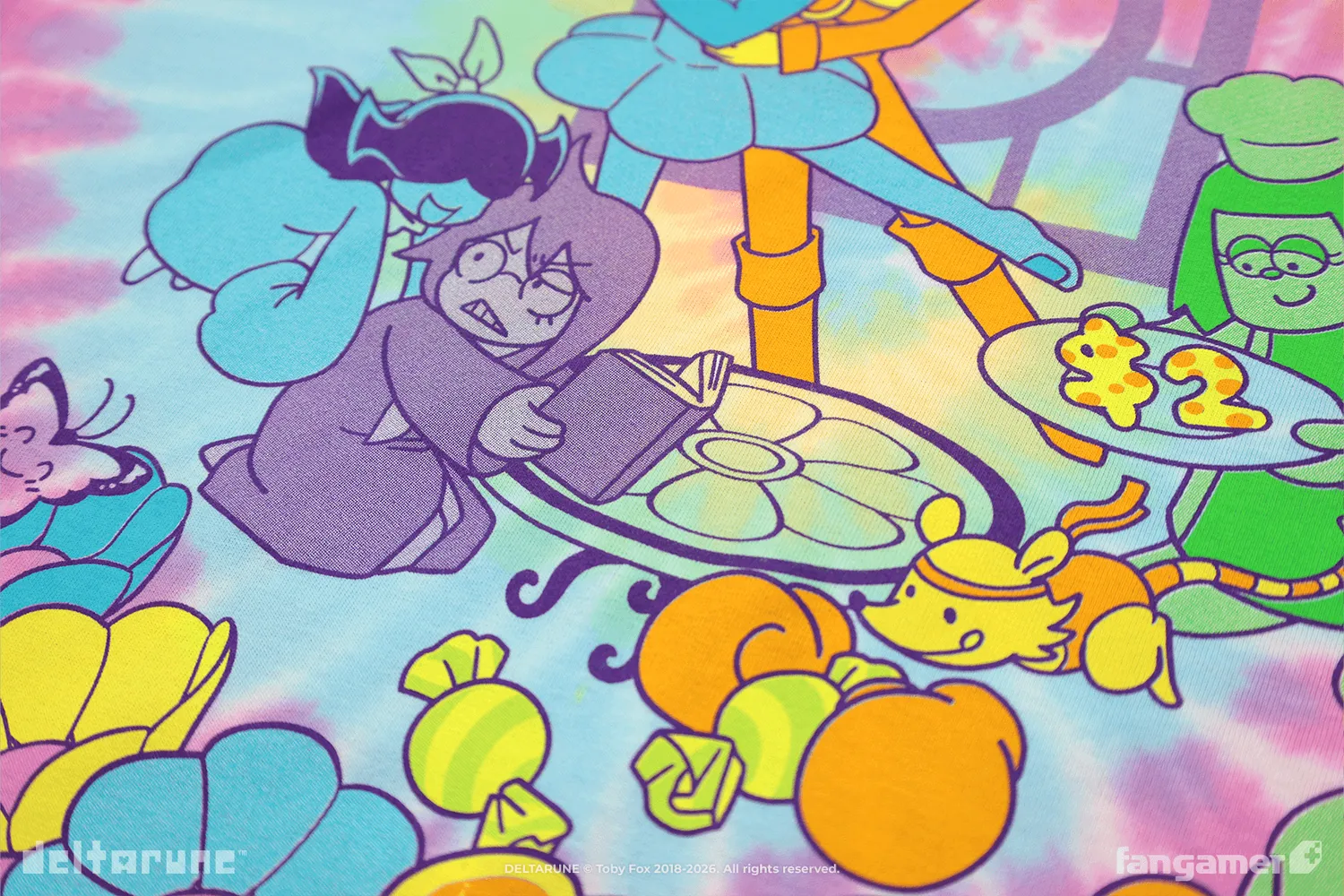 Fangamer Deltarune Flower Café T-Shirt Tie-Dye Baumwolle
