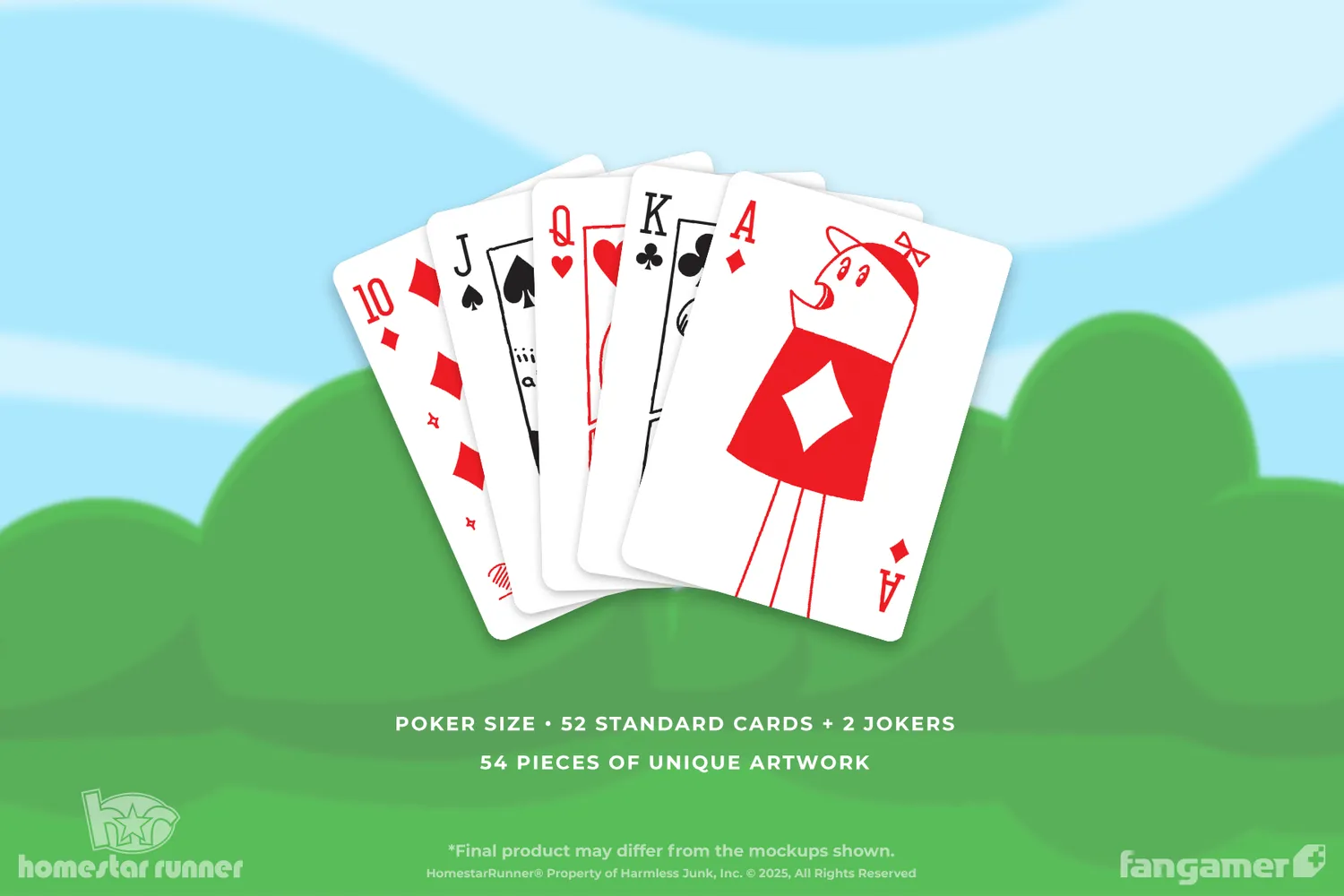 Fangamer Homestar Runner Playing Cards Spielkarten Deck Linen-Finish