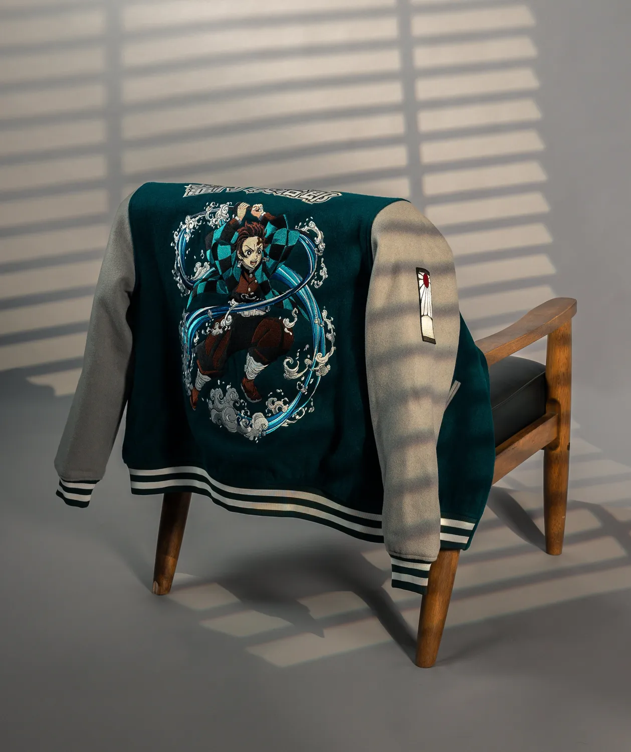Team Liquid Demon Slayer Tanjiro Varsity Jacke bestickt