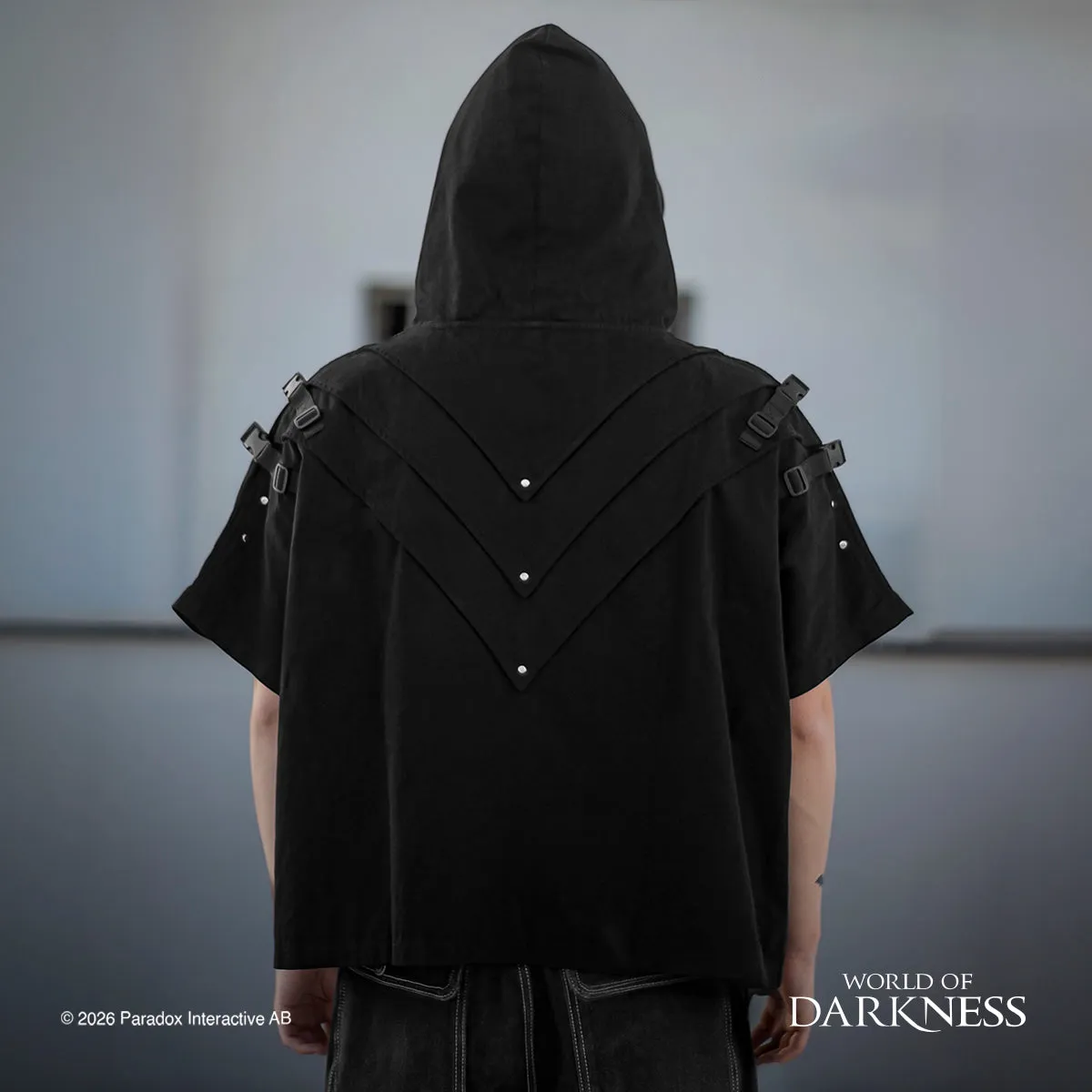 White Wolf Veil of Shadows Techwear-Cloak Twill