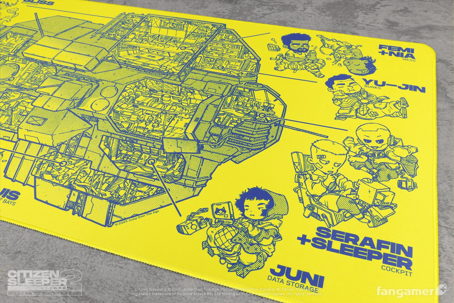 Fangamer Rig Cross-Section Desk Mat Mauspad 89 × 41 cm
