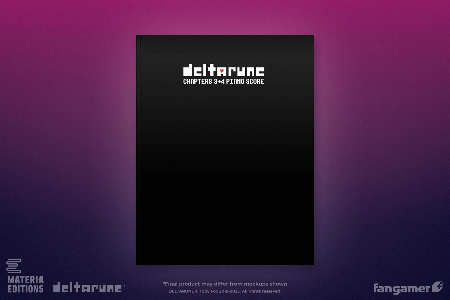 Fangamer Deltarune Chapters 3+4 Piano Notenbuch 78 Songs