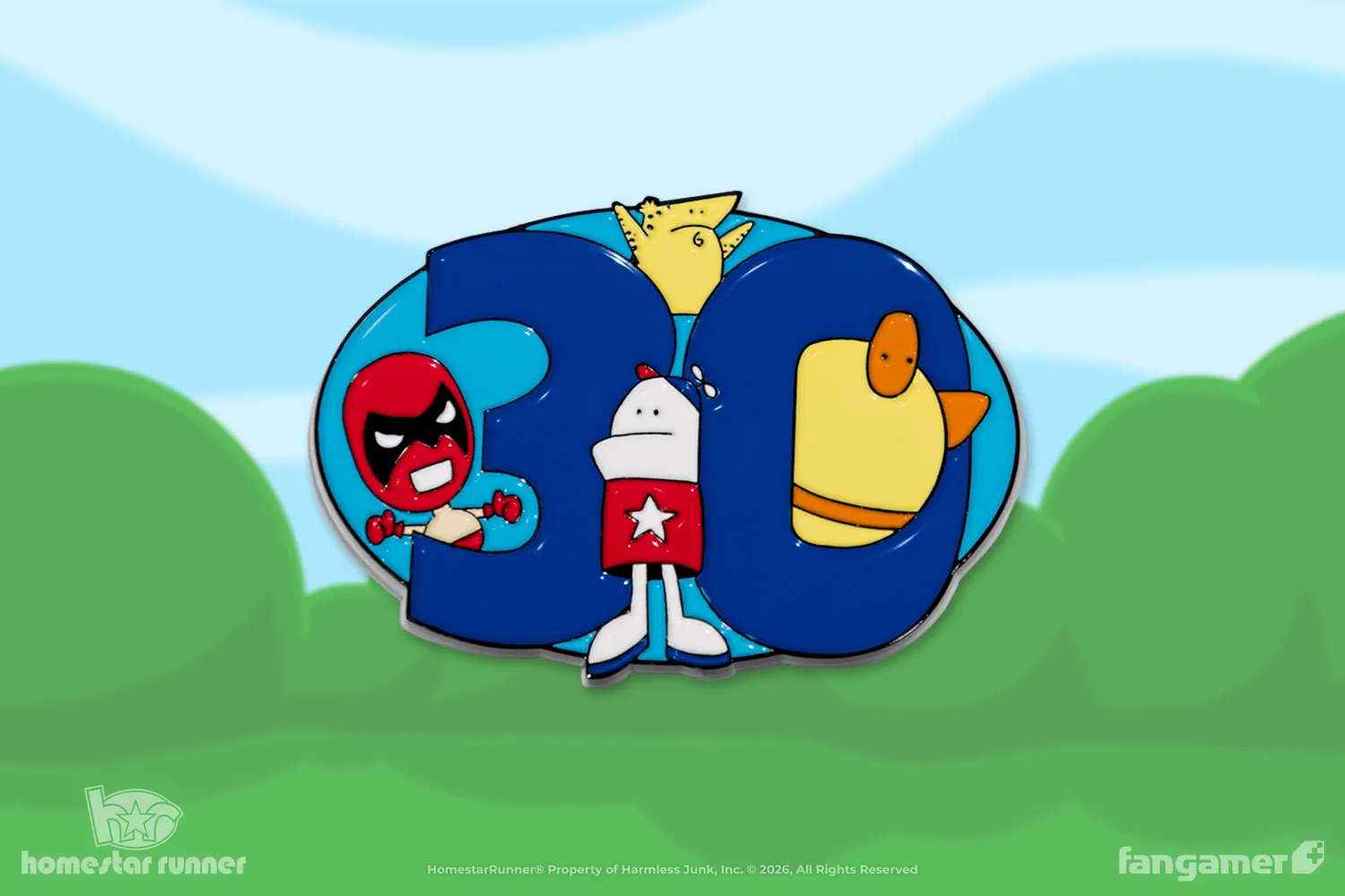 Fangamer Homestar Runner 30th Anniversary Pin Emaille