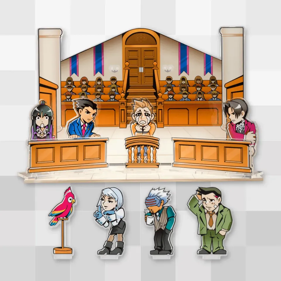 Fangamer Ace Attorney Courtroom Standee Acryl-Aufsteller 19-teilig