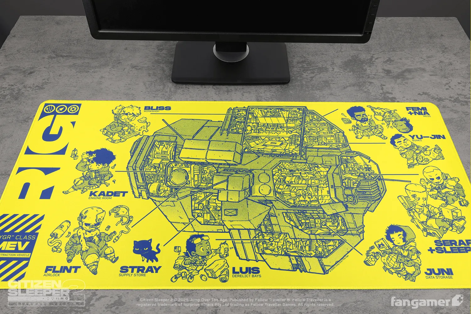 Fangamer Rig Cross-Section Desk Mat Mauspad 89 × 41 cm