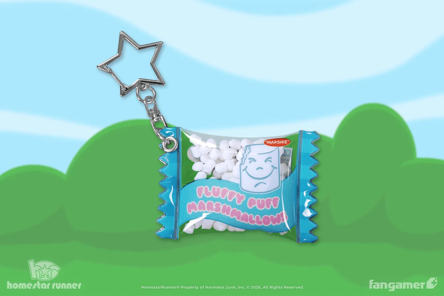 Fangamer Homestar Runner Fluffy Puff Schlüsselanhänger Sternverschluss