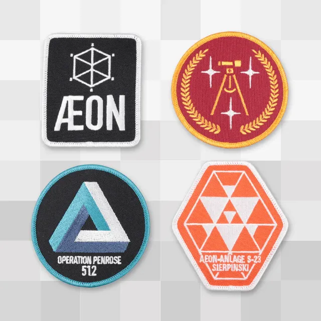 Fangamer SIGNALIS Patch-Set, 4 gestickte Aufnäher