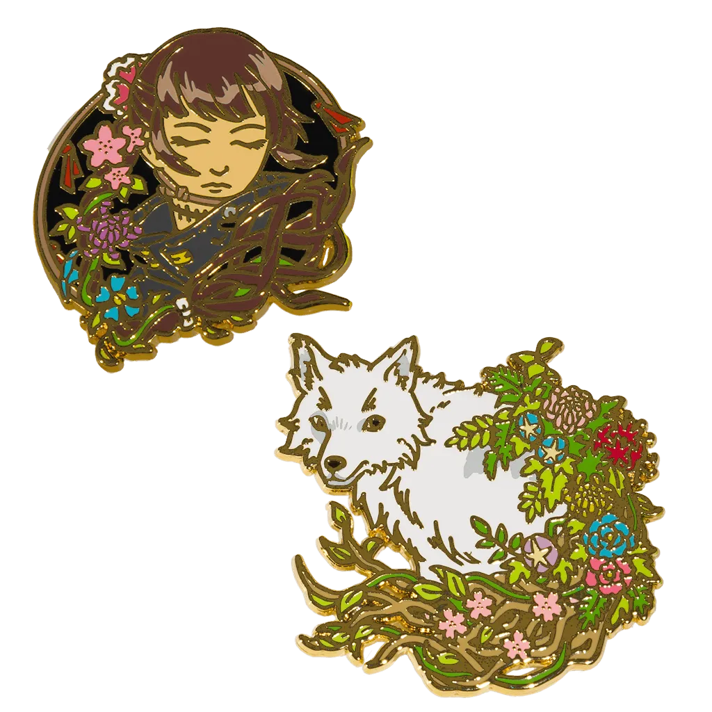 Fangamer Beast of Reincarnation Emma and Koo Emaille Pins 2er Set Hard