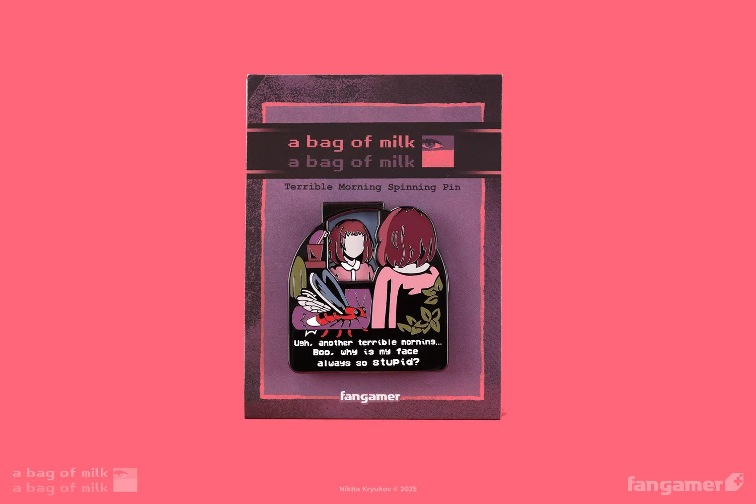 Fangamer A Bag of Milk Terrible Morning Spinning Pin