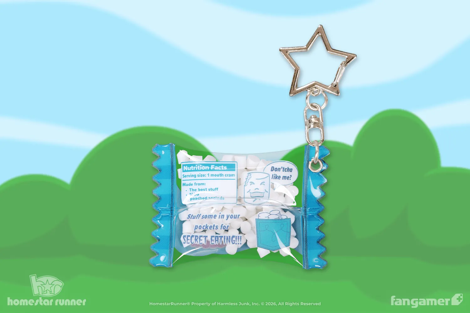 Fangamer Homestar Runner Fluffy Puff Schlüsselanhänger Sternverschluss