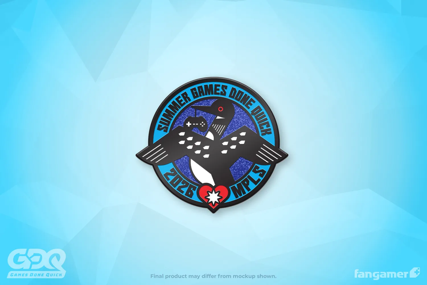 Fangamer SGDQ 2026 Event Pin Minneapolis Love Emaille