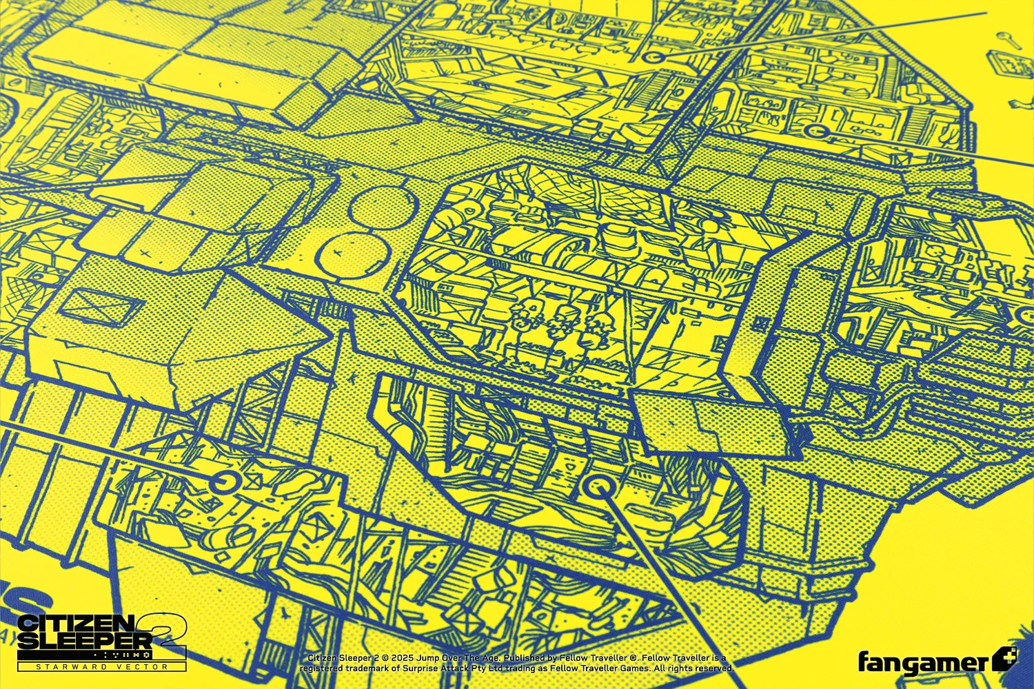 Fangamer Rig Cross-Section Desk Mat Mauspad 89 × 41 cm