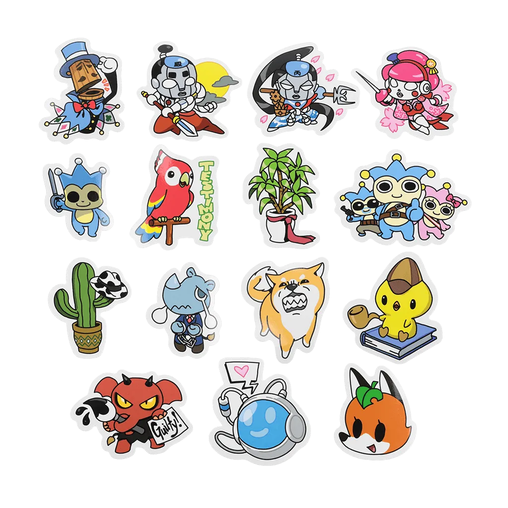 Fangamer Ace Attorney Criminally Cute Sticker Set 15-tlg