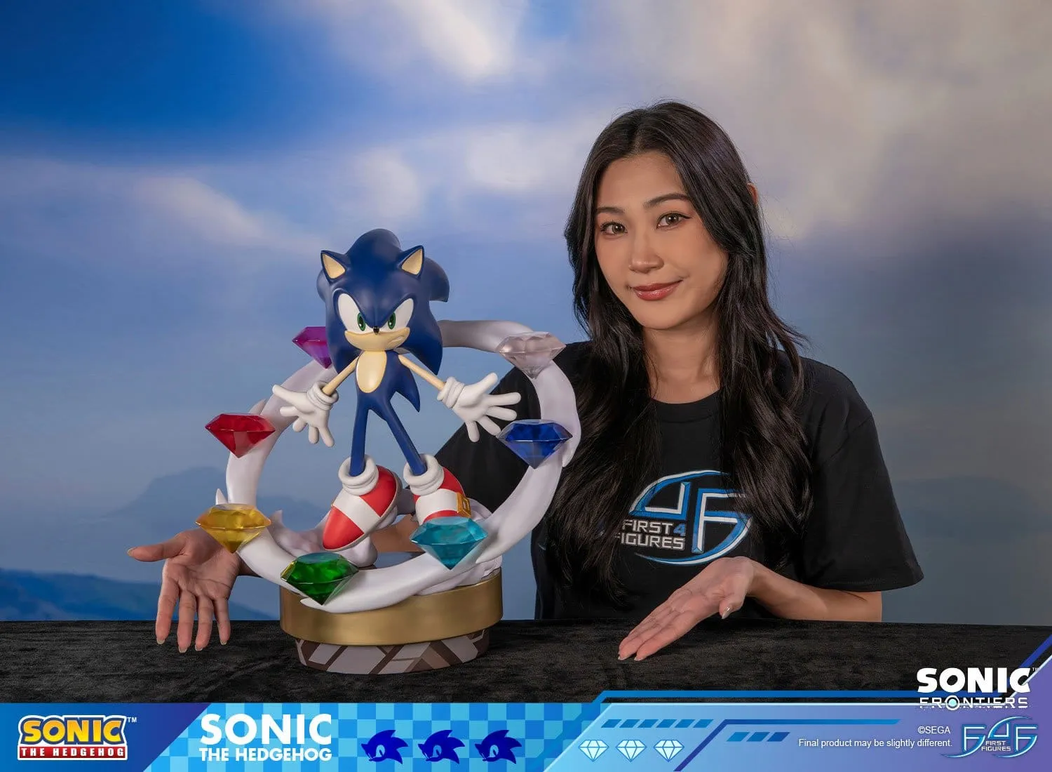 Sonic Frontiers Sonic Resin Statue 42 cm Chaos Emeralds