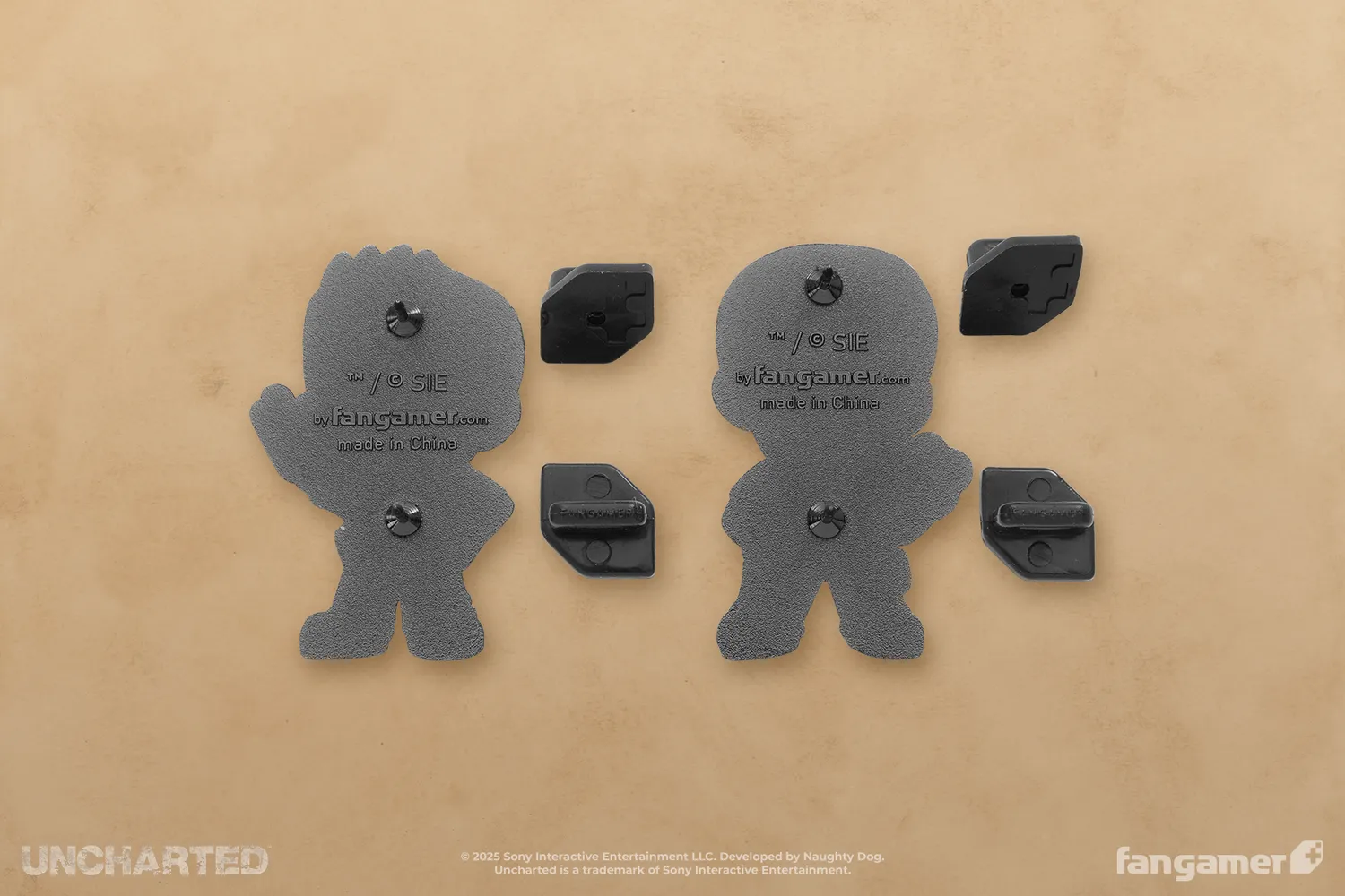 Fangamer Uncharted Nathan and Sully Pin-Set 2er Hard-Emaille