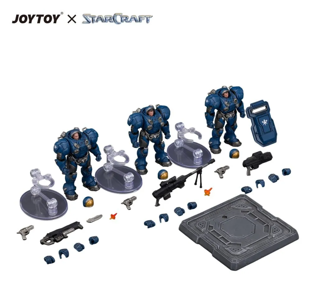 StarCraft JOYTOY Terran Marine Figuren-Set 1/25 3er