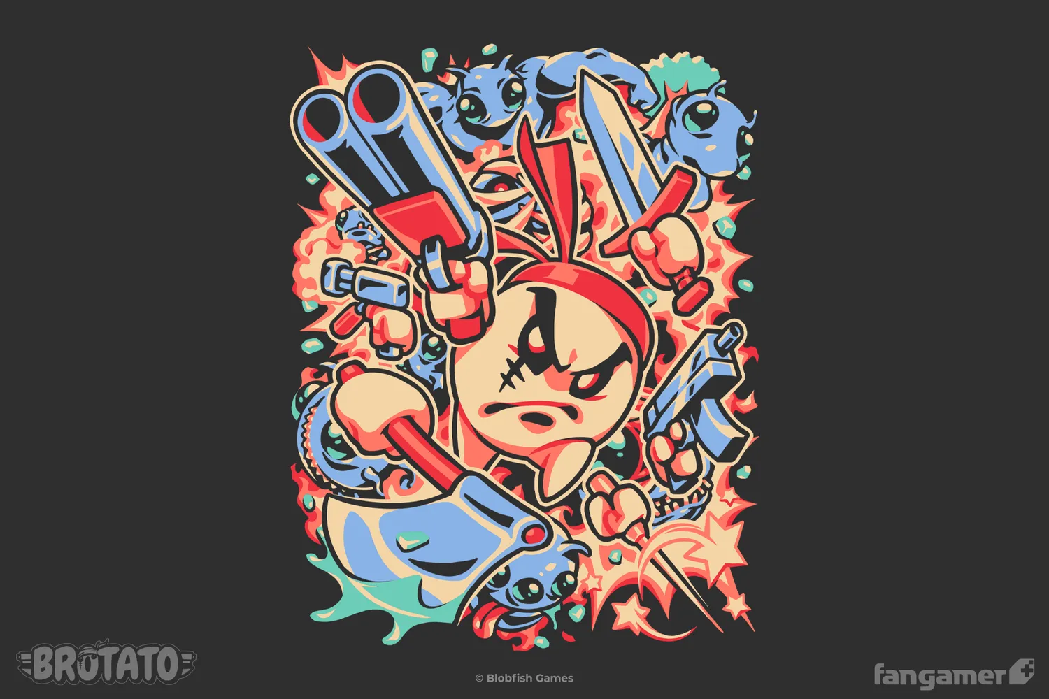 Fangamer Brotato Well Rounded T-Shirt Polybaumwolle