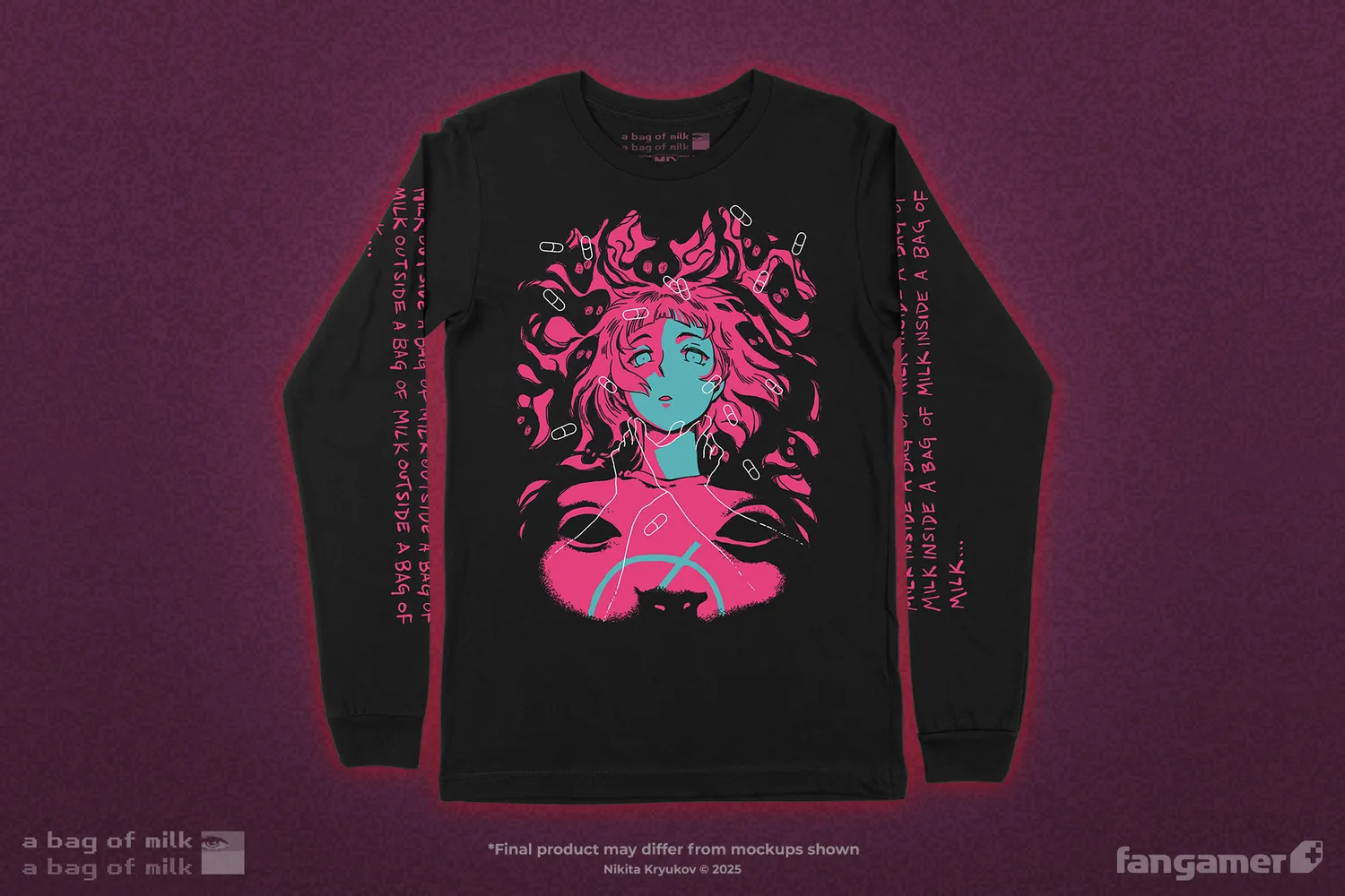 Fangamer A Bag of Milk Asphyxia Longsleeve Baumwolle