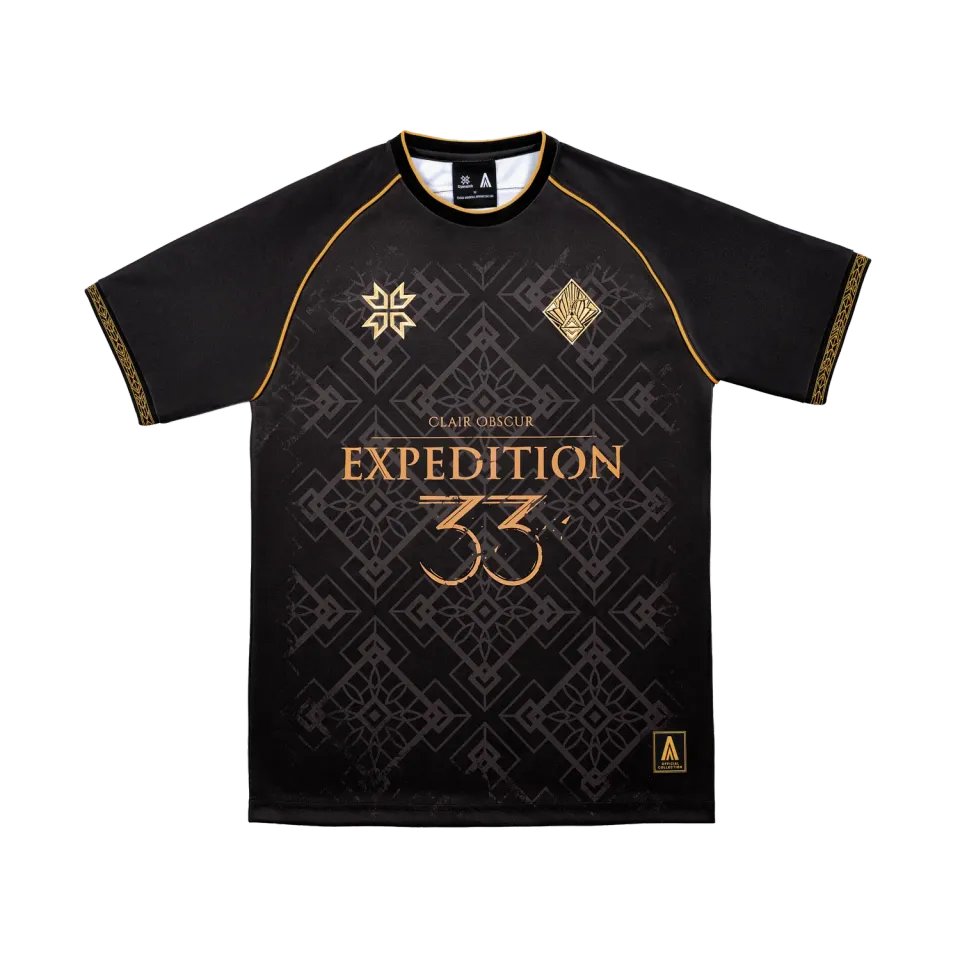 Clair Obscur Expedition 33 Obscur Jersey schwarz Gold
