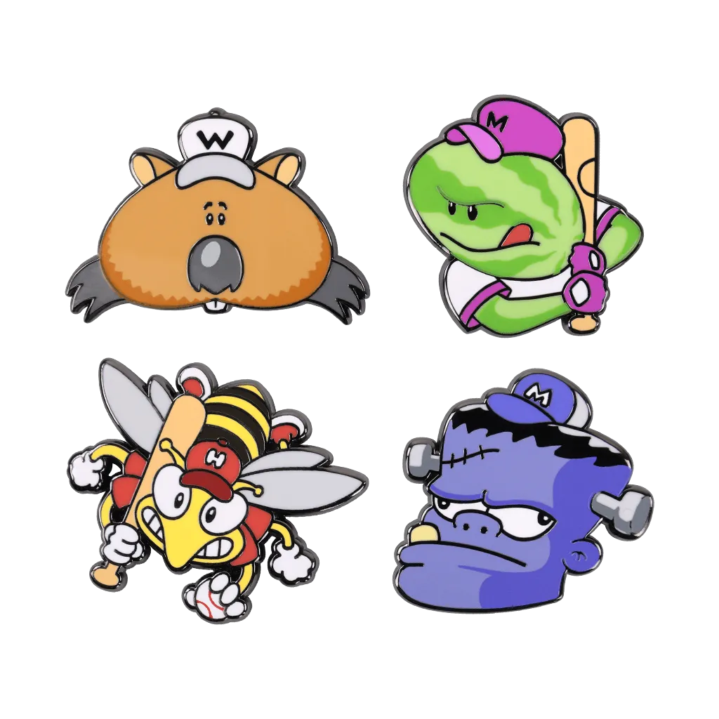 Fangamer Team Logos Pin Set Backyard Sports Anstecker 4er-Set