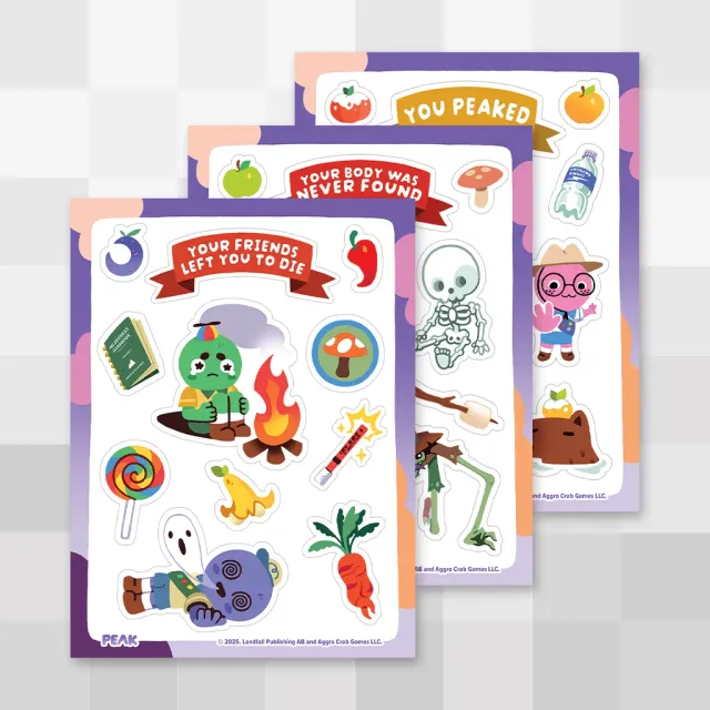 Fangamer PEAK You Peaked Sticker Sheet Set 3 Vinylbögen