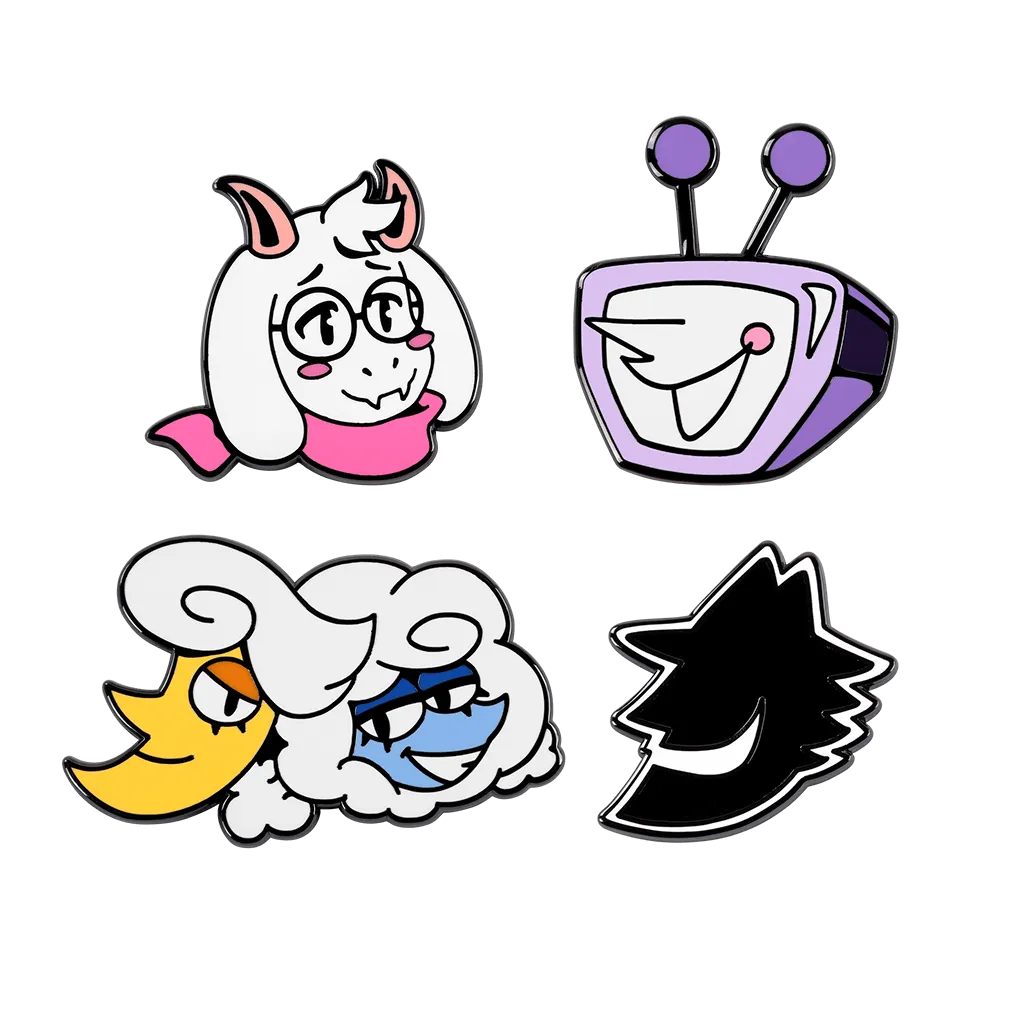 Fangamer DELTARUNE Character Pin Set 4 Emaille-Pins 4er