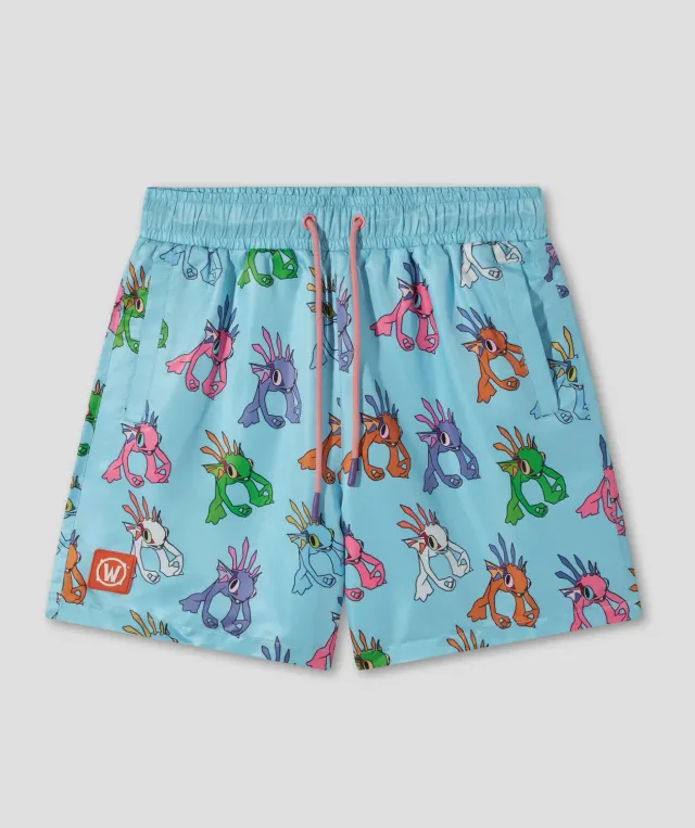 Team Liquid WoW Murloc Pool Shorts Blau Polyester
