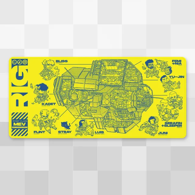 Fangamer Rig Cross-Section Desk Mat Mauspad 89 × 41 cm