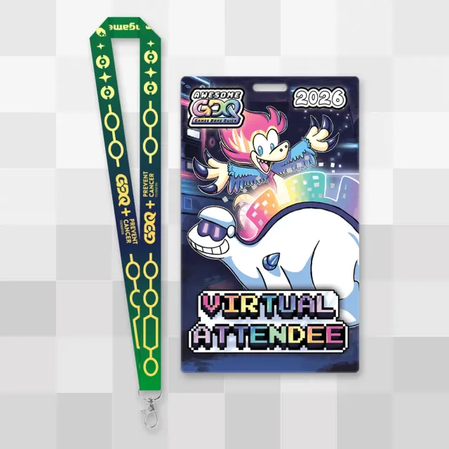 Fangamer Games Done Quick Virtual Attendee Badge Lanyard