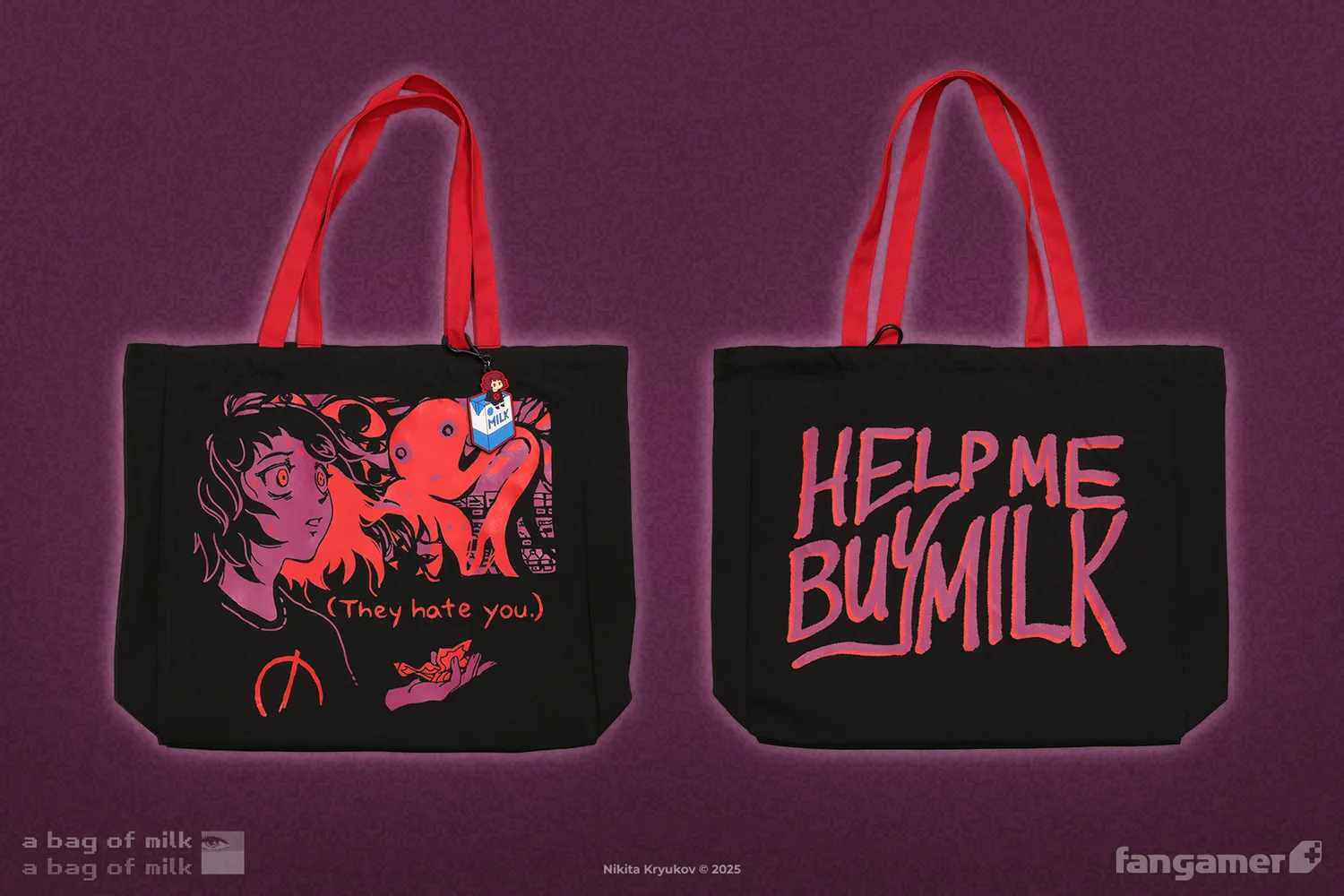 Fangamer A Bag of Milk Help Me Buy Milk Stoffbeutel 40cm