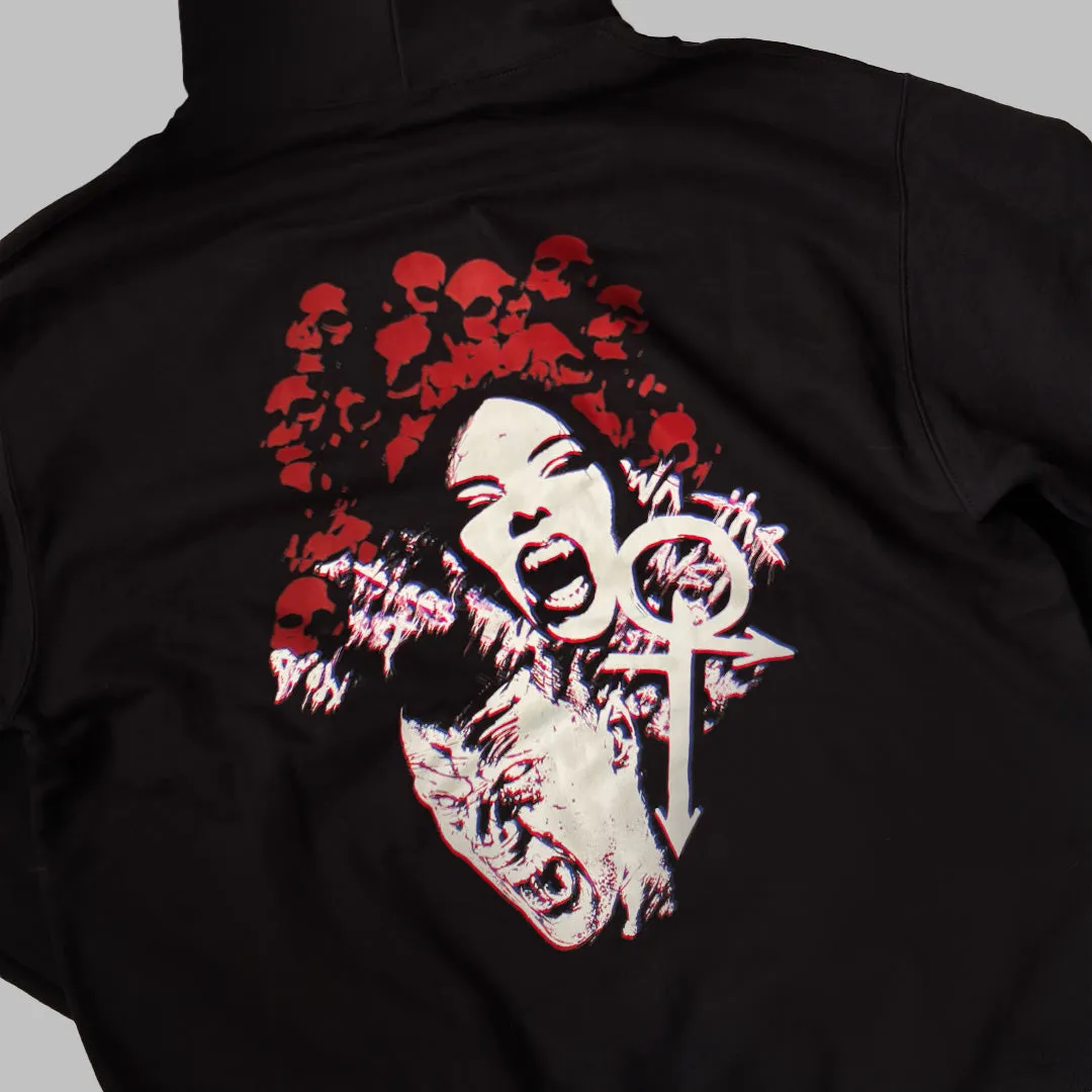 White Wolf Vampire Hoodie Fleece