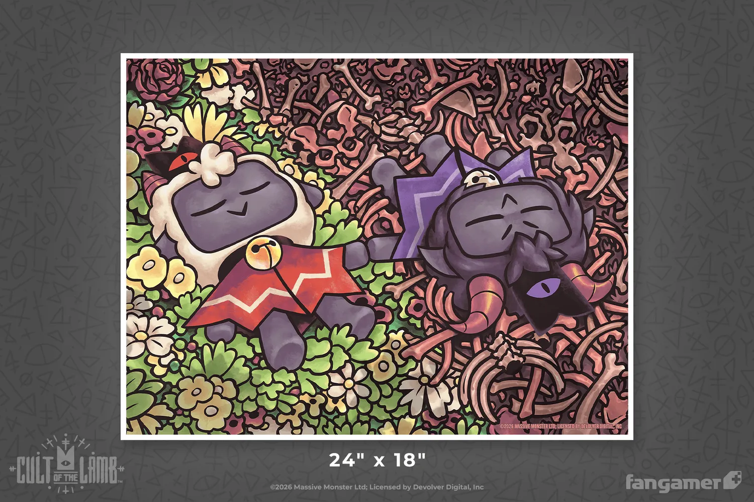 Fangamer Cult of the Lamb Friends That Slay Together Poster
