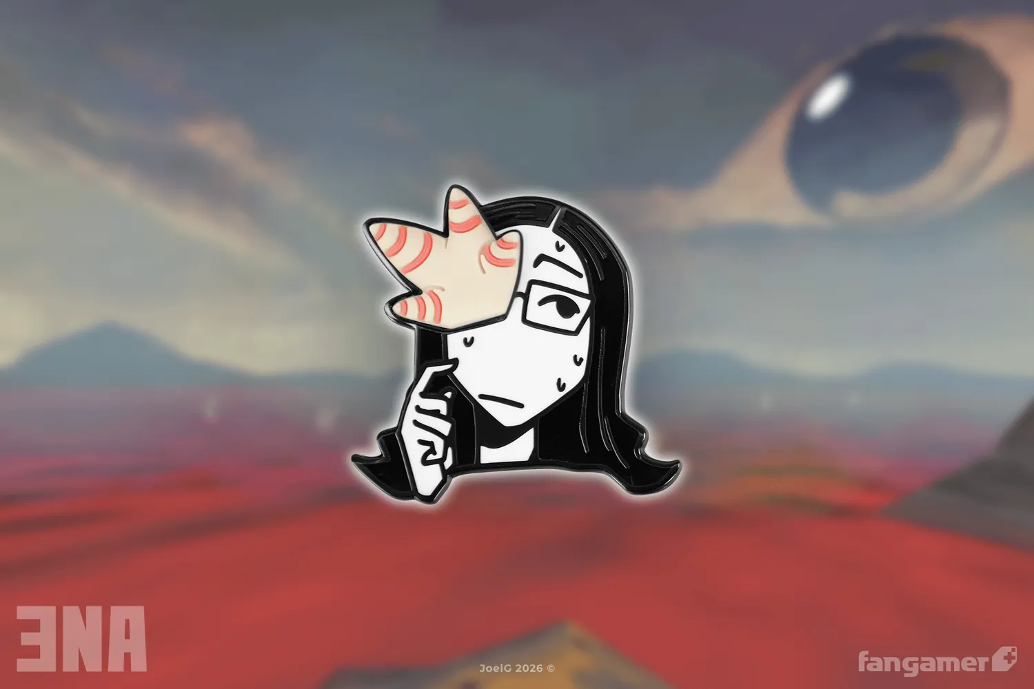 Fangamer ENA Coral Glasses Pin Emaille-Pin
