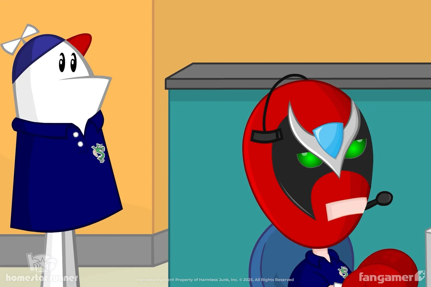 Fangamer Homestar Runner Burninating Polo Trogdor